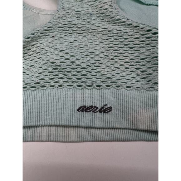 Aerie Sports Bras Set of Two Blue Racerback Mesh Seamless - Picture 8 of 16